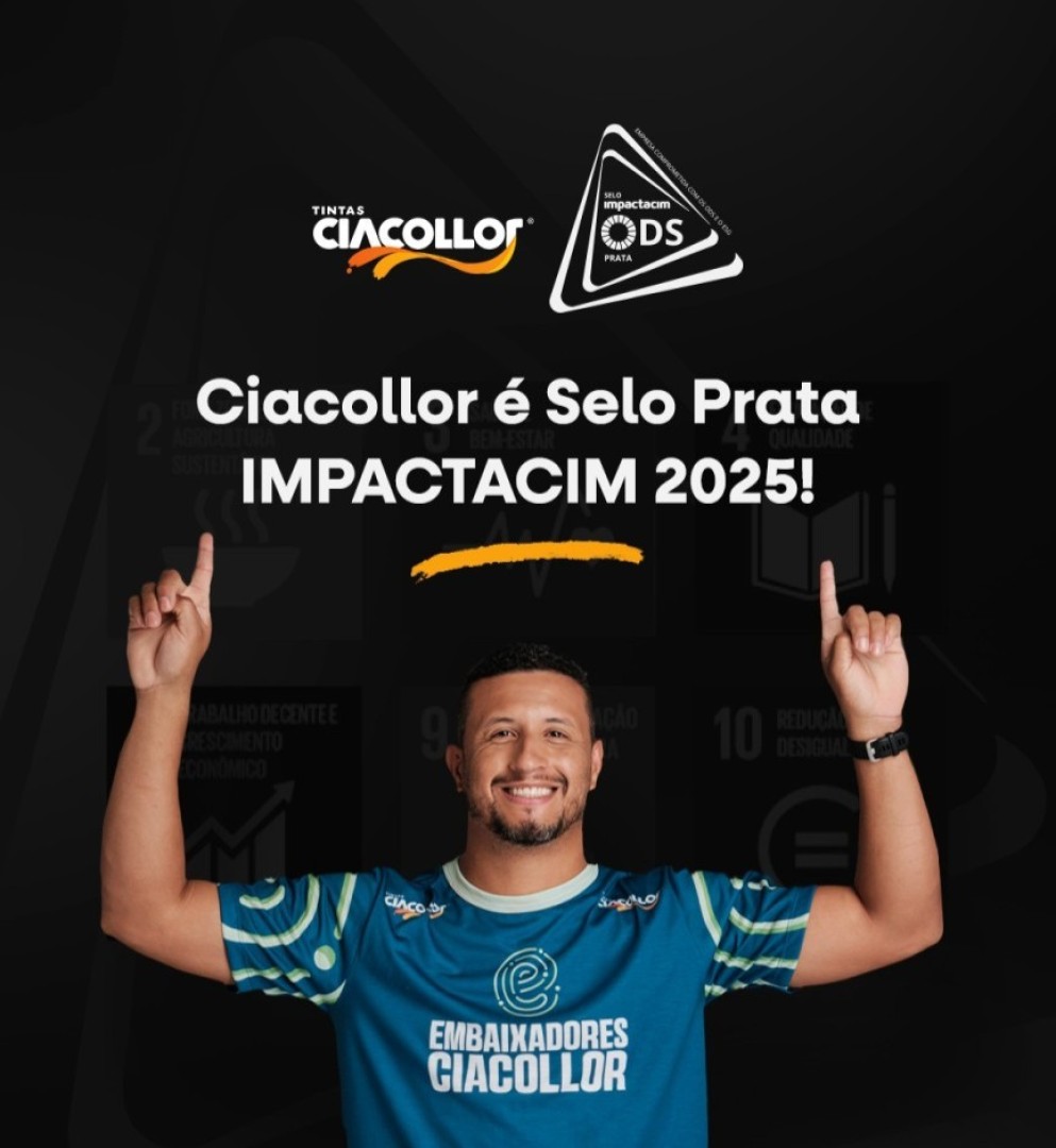 Tintas Ciacollor no ano de 2025 conquistou a colocação PRATA no selo IMPACTACIM